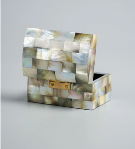 Boîte à bijoux carrée en nacre et boîte de rangement pour l'exportation disponibles au prix de gros artisanat naturel - Product Image 4