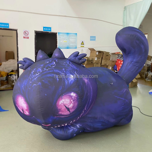 Chat du Cheshire gonflable, décoration de festival de chat de dessin animé d'<span class=keywords><strong>Alice</strong></span> <span class=keywords><strong>au</strong></span> <span class=keywords><strong>pays</strong></span> <span class=keywords><strong>des</strong></span> <span class=keywords><strong>merveilles</strong></span> pour carnaval, exposition, activité thématique ou fête - Product Image 4