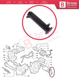 BSP1208 Cabin Pollen <b>Dust</b> Filter Housing Cover <b>Cap</b> for Palio Albea Strada Siena Idea 7082302 - Product Image 5