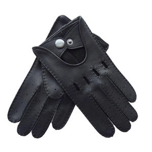 Guantes de conducción de invierno negros clásicos personalizados Guantes deportivos de motocicleta de cuero cálido con forro de lana clásicos de moda transpirables - Product Image 6