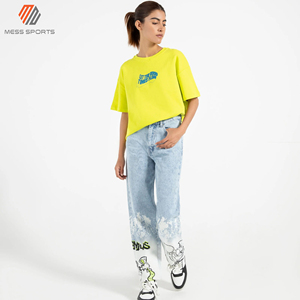 T-shirt rayé à manches courtes pour femmes, coupe ample, respirant, décontracté, de haute qualité, confortable, pour l'été - Product Image 3