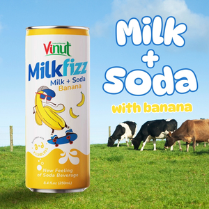 El más vendido de Milkfizz Banana 250ml de Milk & Soda High Energy OEM ODM Personalizable Low MOQ Muestra gratis Certificación completa - Product Image 3