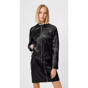 Recién llegado, chaquetas de cuero transpirables para mujer, chaqueta de cuero tejida personalizada a la moda acabada en gran cantidad a la venta - Product Image 6