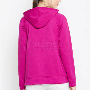 Sudadera con Capucha para Mujer, Color Sólido, Transpirable, Informal, Ropa de Invierno, 100% Algodón, Personalizable, Hecha en Pakistán - Product Image 4