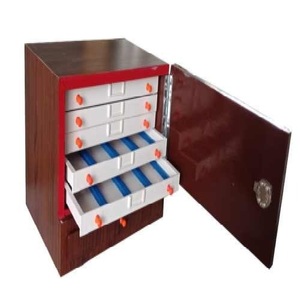 19mm Thick Plastic Groove Board with Horizontal Glass <strong>Slides</strong> Individual Storage for Educational Supplies Cabinet - Product Image 1