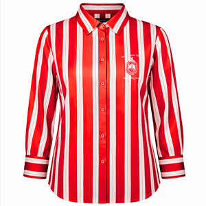 Camisa Formal de la Hermandad Delta Sigma Theta, Camisa de Uso Diario, Camisa Tejida para Mujer, Camisa con Cuello, Camisa con Botones Delanteros - Product Image 1