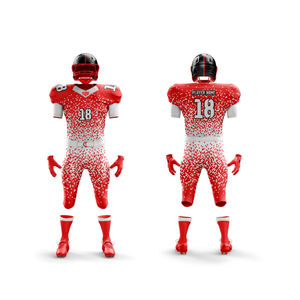 El uniforme de fútbol americano de talla grande de secado rápido de manga corta más popular personalizado con su propio logotipo OEM personalizado - Product Image 3