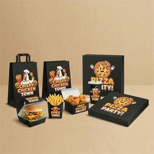 Caja de Papel Ecológica Personalizada para Hamburguesas, <span class=keywords><strong>Cajas</strong></span> Desechables para Comida Rápida, Caja para Llevar Pollo Frito y Papas Fritas, <span class=keywords><strong>Boite</strong></span> Burger - Product Image 1