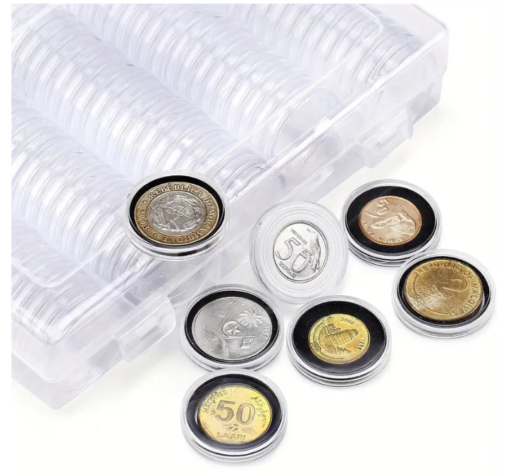 Wholesale Plastic Coin Storage Box - 100pcs with Gasket