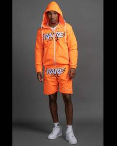 Conjuntos cortos sólidos informales de poliéster 100% transpirables para hombre, chándal reflectante, ropa de verano, trajes con cordón que incluye chaqueta - Product Image 4