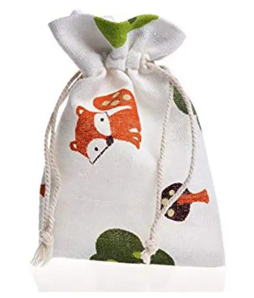 A Cute toy image printed drawstring bags for kids' pencil pouch adult stationary drawstring trendy bag for girls gift bag