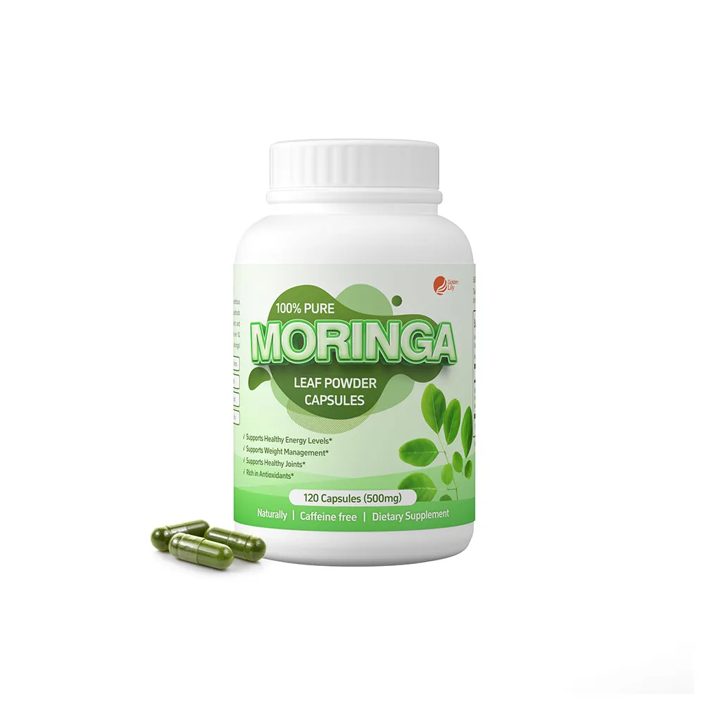 Gesundheit Moringa-Pulver-Supplements Energie-Immununterstützung organische reine Moringa-Blätterpulver-Kapseln zu verkaufen