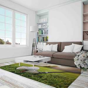 Green Golf <b>Printed</b> Rug: Anti-Slip, <b>Large</b>, <b>Wall</b> Hanging, Gift,Velvet Rug - Product Image 4