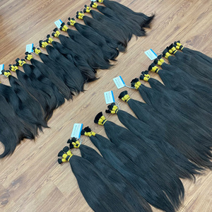 Extensiones de pelo natural de un donante para bebé, color negro, liso y natural, calidad superior, listo para enviar - Product Image 1