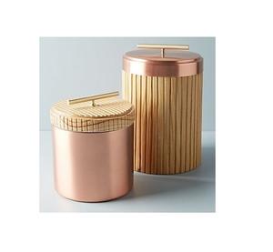 Ensemble de boîtes de rangement en cuivre pour cuisine d'occasion et hôtel avec finition antique en cuivre de qualité supérieure - Product Image 3