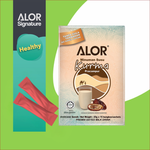 ALOR Premix Freeze Dried Dates Powder 25gx15 Sachets Halal Energy Rich Antioxidants Vitamins Minerals Grain Adults Children <b>Box</b> - Product Image 3