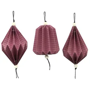 Sunbeauty Diy Origami Lamp Set 3 Stuks Kerstboom Decoratie Honingraat Origami Lantaarns Witte Origami Waterdruppel Ornament