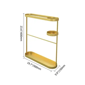 Bucket Shape <b>Umbrella</b> Stand with Mesh Wire Gold Color Coated Elegant <b>Umbrella</b> Storage Rack for <b>Indoor</b> Home Decoration - Product Image 6