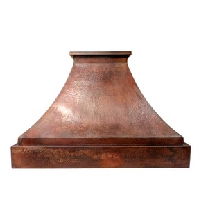 Hotte murale en cuivre pur sur mesure pour îlot de cuisine et foyer, idéale pour cuisine de ferme de luxe - Product Image 1