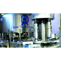 Machine de remplissage automatique de bouteilles en acier inoxydable Aim Tech pour ligne de production de boissons et d'eau pure, 24-200 BPM, contrôle PLC