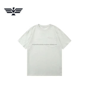 Camiseta de Manga Corta para Hombre, Color Sólido Personalizado |   Camiseta de Cuello Redondo de Algodón Premium |   Camiseta Personalizada con Bolsillo Delantero, Antiencogimiento, 200g - Product Image 5