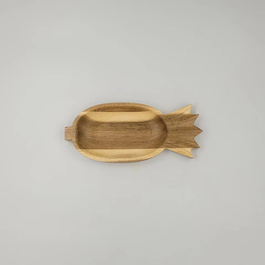 Bandeja de Servir Ovalada de Madera Huhipro Deluxe, Pintada en Color Natural, Antideslizante, para Uso en Interiores y Exteriores, Portátil para Sala de Estar, Vietnam - Product Image 6