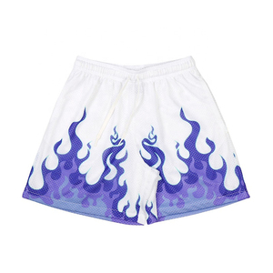 Vêtements personnalisés Short en maille Imprimé par sublimation Flamme Short en maille à cordon de serrage Short en maille polyester Fabricant - Product Image 3