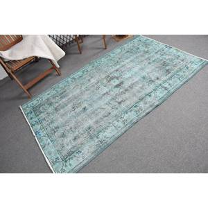 Tapis en laine turque bleu vintage 3.9ft X 6.8ft Flat Weave Patchwork Patchwork Patchwork Tapis de salon avec support en latex pour les décorations - Product Image 2