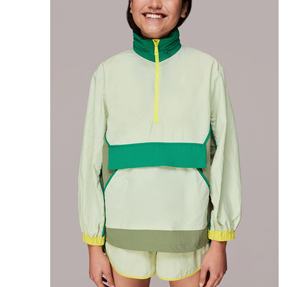 เสื้อแจ็กเก็ตกันลมของผู้หญิงเสื้อแจ็คเก็ตผ้าโพลีเอสเตอร์แบบย่นไนลอนเสื้อกีฬาแบบเย็บปะต่อหลากสี - Product Image 2