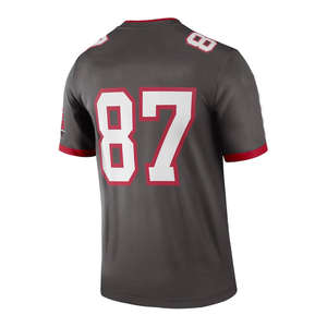 Taille personnalisée maillot de football américain à manches courtes maillots de sport de plein air de haute qualité dernière conception maillot de football américain - Product Image 5