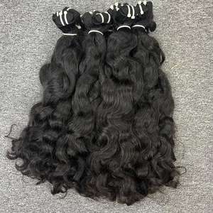 Onda natural en cabello de trama, cabello humano 100%, cabello crudo Camboyano de un donante - Product Image 1