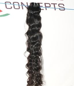 Extensiones de cabello virgen camboyano barato 100% al por mayor, máquina de trama doble, estilo ondulado, cabello indio sin procesar para mujeres - Product Image 2