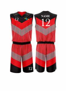 Ensemble de maillots de basket-ball personnalisés de qualité supérieure en gros, 100% polyester, uniformes de basket-ball pour hommes et femmes - Product Image 4