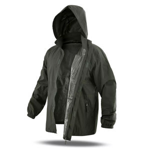 Veste imperméable en gros pour hommes, à séchage rapide, manches longues, poche zippée, coupe-vent pour homme, veste d'extérieur - Product Image 3