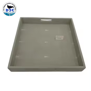 Bandejas de Servir Cuadradas de Color Taupe con Acabado Imitación Piel de Cangrejo, Marca DPC, OEM/ODM, con Asas de Latón, para Uso Doméstico y Comercial, de Vietnam - Product Image 4