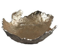 Vente en gros Bol en aluminium Bols de service personnalisés en métal doré Bols décoratifs en aluminium de luxe pour la maison et la cuisine avec finition en nickel