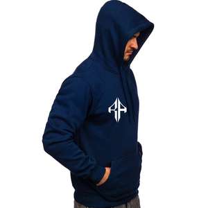 เสื้อฮู้ดแบบสวมหัวของผู้ชายผ้าคอตตอนพิมพ์ลายซิลค์สกรีน100% วัสดุผ้าคอตต้อนโลโก้ตามสั่ง - Product Image 3