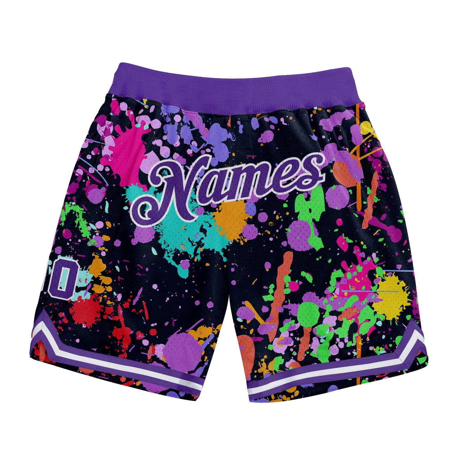 Graffiti Pattern Purple-White