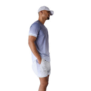 Camisa abotonada para hombre Unisex para adultos, conjunto corto, estampado por sublimación completa, gris, informal, apliques de verano, técnica, logotipo incluido - Product Image 2