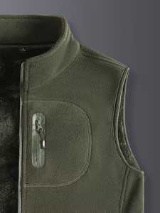 Chaleco Acolchado Sin Mangas con Cremallera y Diseño Hip Hop para Hombre, Chaqueta con Logotipo Personalizado, Chaleco Acolchado Ligero Sin Mangas - Product Image 4