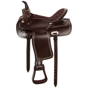 Selle de cheval en cuir et bois pour l'équitation professionnelle, course de barils, western, gravée à la main, disponible dans tous les modèles et tailles - Product Image 3
