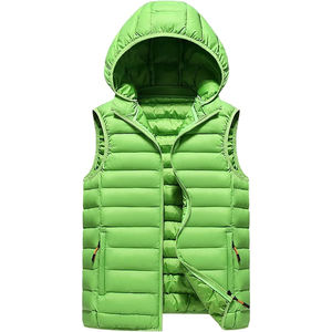 Veste sans manches matelassée chaude pour homme, vente chaude, OEM personnalisé, décontractée, légère, couleur unie, veste sans manches pour homme - Product Image 1