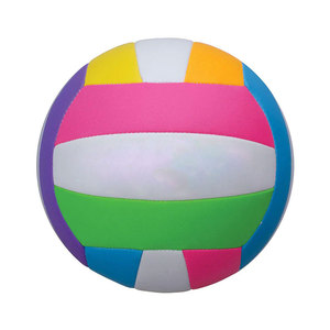 Pelota de voleibol de PU suave impresa personalizada de alta calidad hecha en Pakistán, pelota de voleibol de fútbol de entrenamiento - Product Image 5