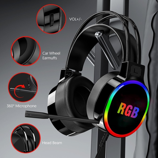 High Quality Headphone Microphone Headset Gaming Headphones Wired