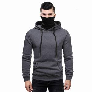 Sweat à capuche respirant en polaire duveteux avec bloc de couleur sweat à capuche ninja solide épais et chaud d'hiver avec poche personnalisée vente en gros - Product Image 4