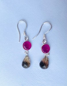 Pendientes de Plata de Ley 925 con Cuarzo Ahumado, Piedra Preciosa de Cuarzo Natural, Joyería Hecha a Mano, Regalo para Ella, Elegantes Pendientes Colgantes - Product Image 2