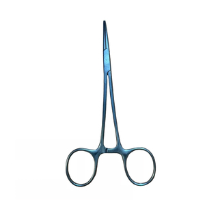 Pinzas para mosquitos, pinzas médicas alemanas de acero inoxidable con revestimiento azul recto de 5 pulgadas para uso hospitalario - Product Image 6