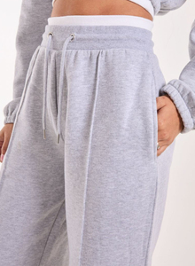 Pantalon de survêtement à capuche oversize French Terry Wide Straight Contrast Waistband Drawstring Eco-Friendly Winter - Product Image 6