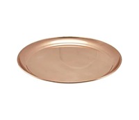 Plateau de service élégant en cuivre sur mesure, finition brillante, léger, durable, design moderne, fait main, pour mariage et fête