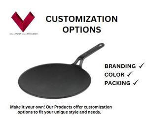 Sartén para tortilla antiadherente de hierro al por mayor, utensilios de cocina esmaltados Dosa Tawa para uso múltiple, Sartén de hierro para Dosa Tawa ¡Más! - Product Image 3